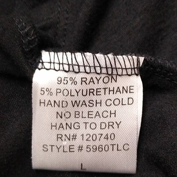 Mystree Black LS Layered Ruffle  Top. Size Large - Picture 5 of 5